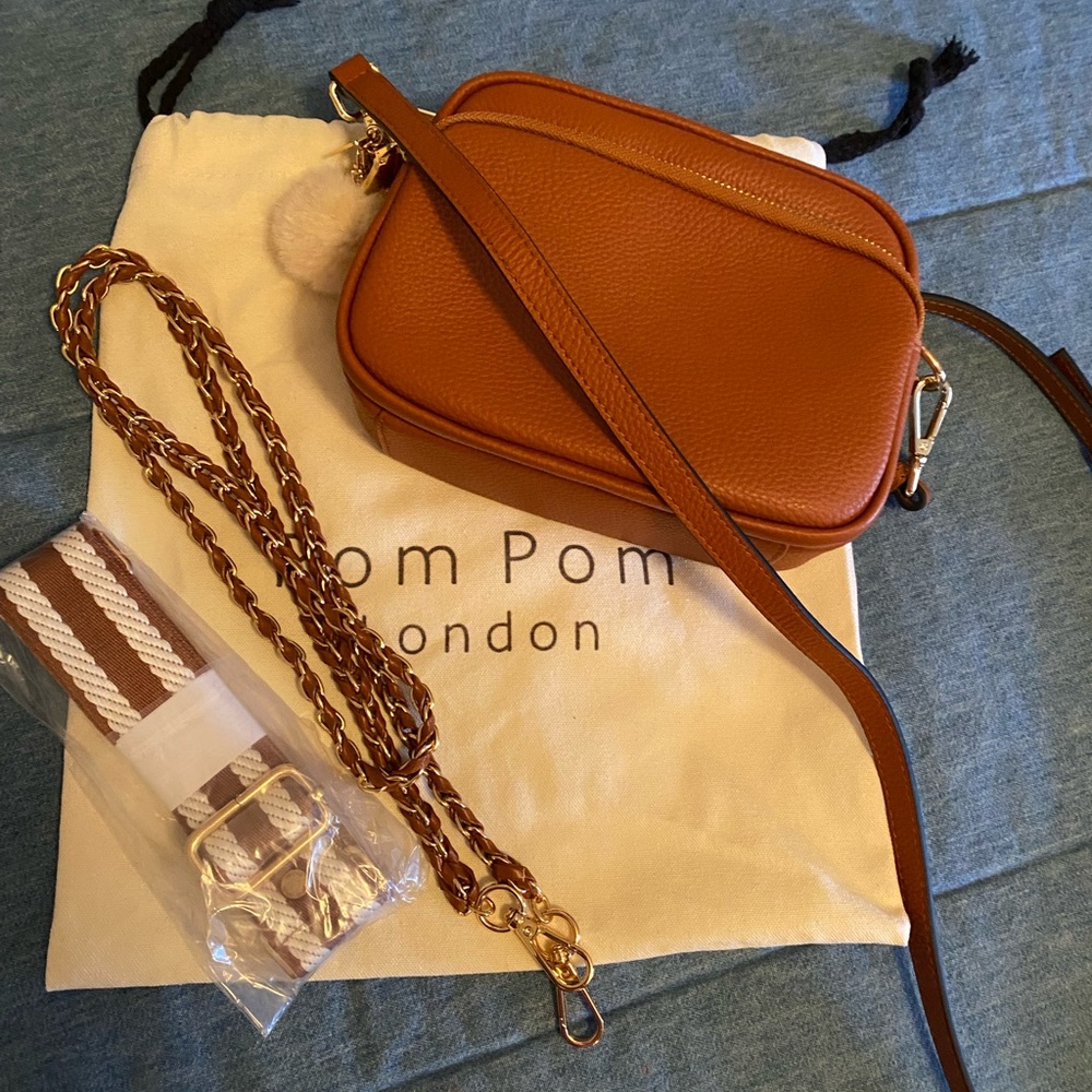 Pom Pom London Brown Crossbody Bag